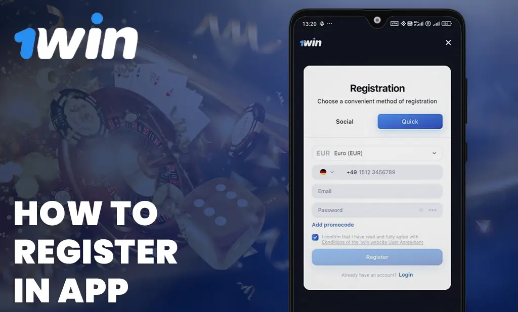 How to Register in 1Win App